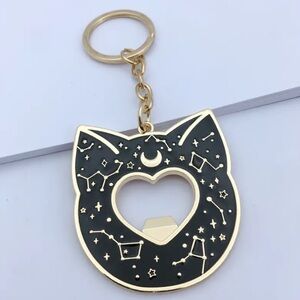 🎁 Cat Constellation Keychain Bottle Opener 🔮